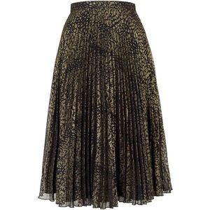 TOPSHOP gorgeous animal print pleated midi skirt.